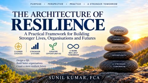 Book cover: The Architecture of Resilience by CA Sunil Kumar, FCA
